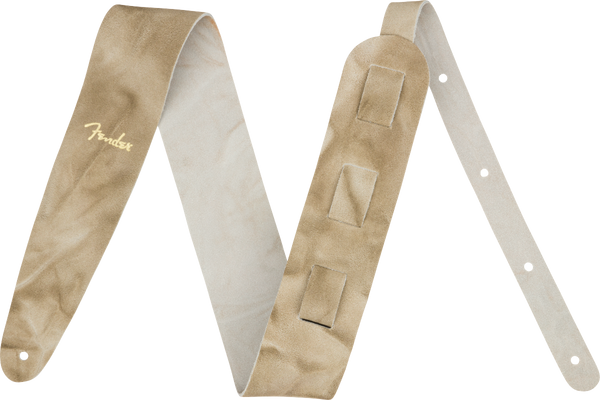 Fender Tie Dye Leather 2" Strap Natural