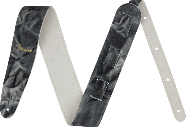 Fender Tie Dye Leather 2" Strap Black