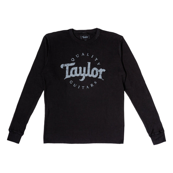 Taylor Aged Logo Long Sleeve Thermal, Black, Medium