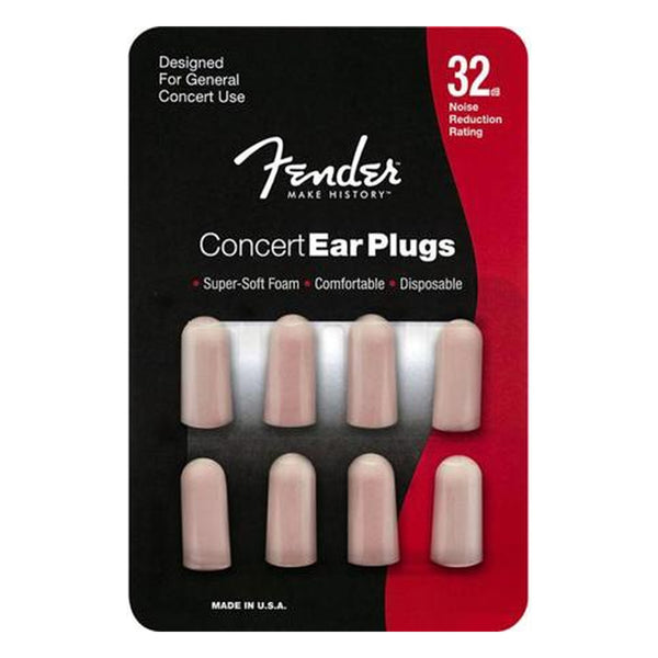 Fender Concert Series Foam Ear Plugs, 4 Sets
