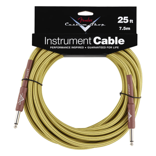 Fender Custom Shop Performance Series Instrument Cable, 25', Tweed