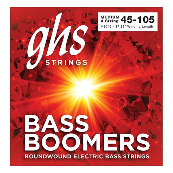 GHS M3045 Bass Boomers Long Scale Bass Strings, Medium 45-105