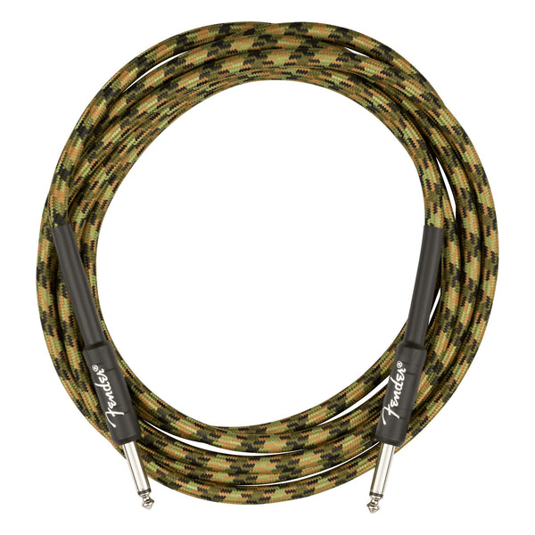 Fender Professional Series Camo Instrument Cable, 10', Woodland Camo