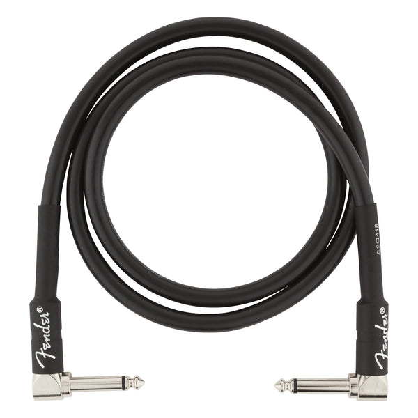Fender Professional Series Instrument Cable, 3', Angle/Angle, Black