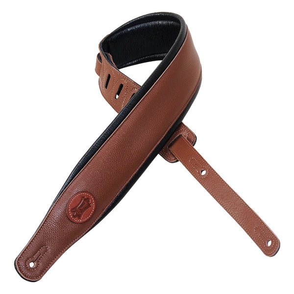 Levy's Signature Series 3" Garment Leather Guitar Strap, Brown (MSS2-BRN)