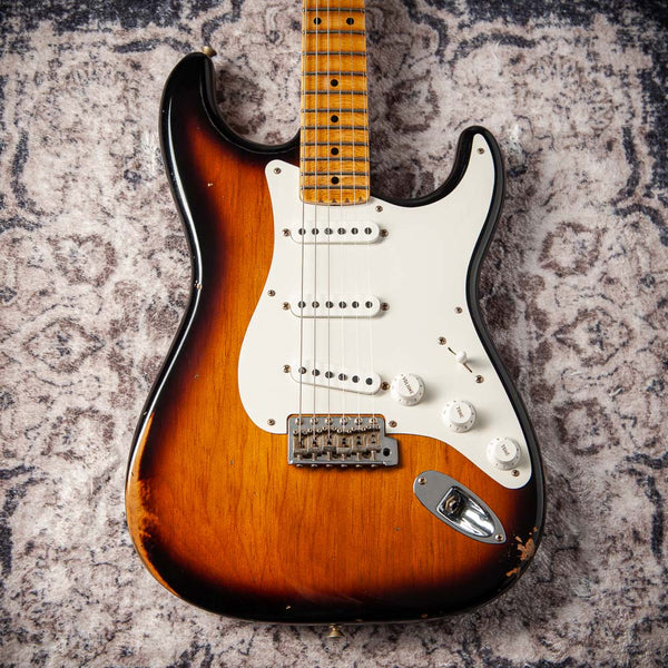 Fender '57 Stratocaster Relic 2 Tone Sunburst Pine Body #R143443 USED