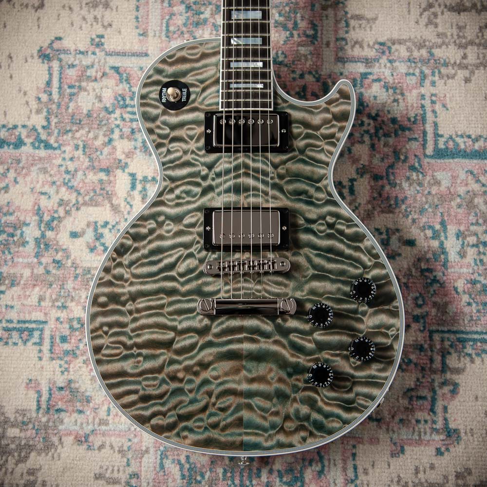 Gibson Les Paul Custom 7A Quilted Maple Top Ocean Blue TV – Lauzon