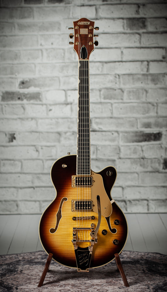 Gretsch Broadkaster® Jr. LX Figured Center Block with String-Thru Bigsby® Caramel Dawn #JT25113577
