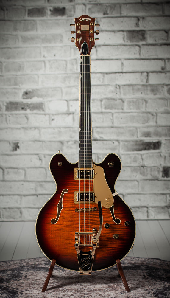 Gretsch Broadkaster® LX Figured Center Block with String-Thru Bigsby® Havana Burst #JT25113702