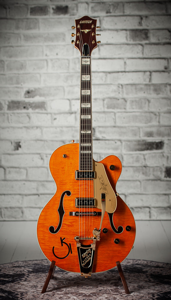 Gretsch G6120T-55 Vintage Select Edition '55 Chet Atkins® Hollow Body with Bigsby®, TV Jones®, Vintage Orange Stain Lacquer #JT25030870