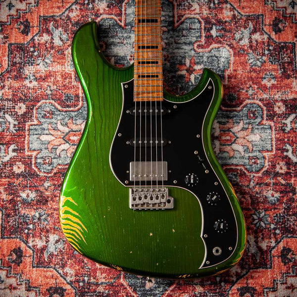 Novo Idris HSS Candy Apple Green over Yellow Medium Distress - 261112