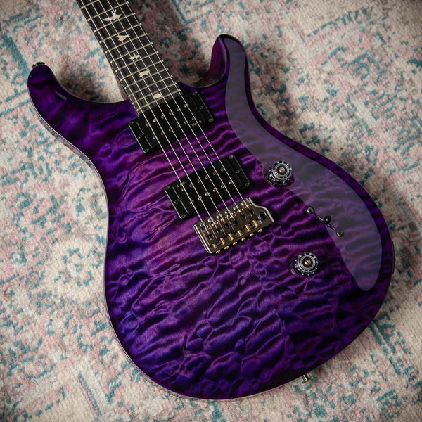 PRS Custom 24 Quilted Maple Artist Top, Trans Purple #0429750