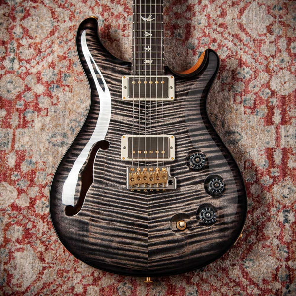 PRS DGT Semi-Hollow 10 Top Charcoal Burst Natural Back #0423129
