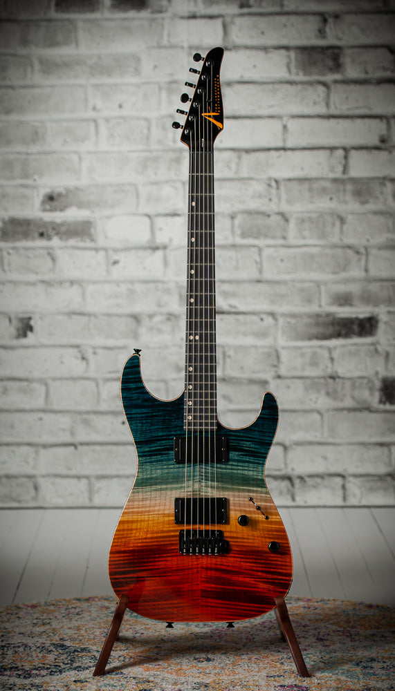 Tom Anderson Drop Top Fire Sunset Double Wipeout with Binding & Hard Case # 04-04-26N