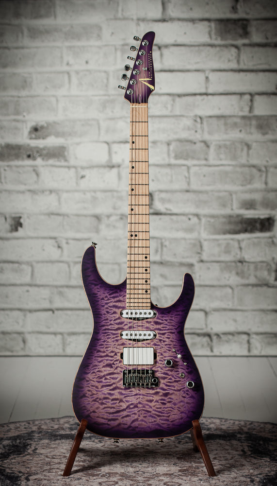 Tom Anderson Guitarworks Li'l Angel Satin Natural Purple Burst #05-24-26P