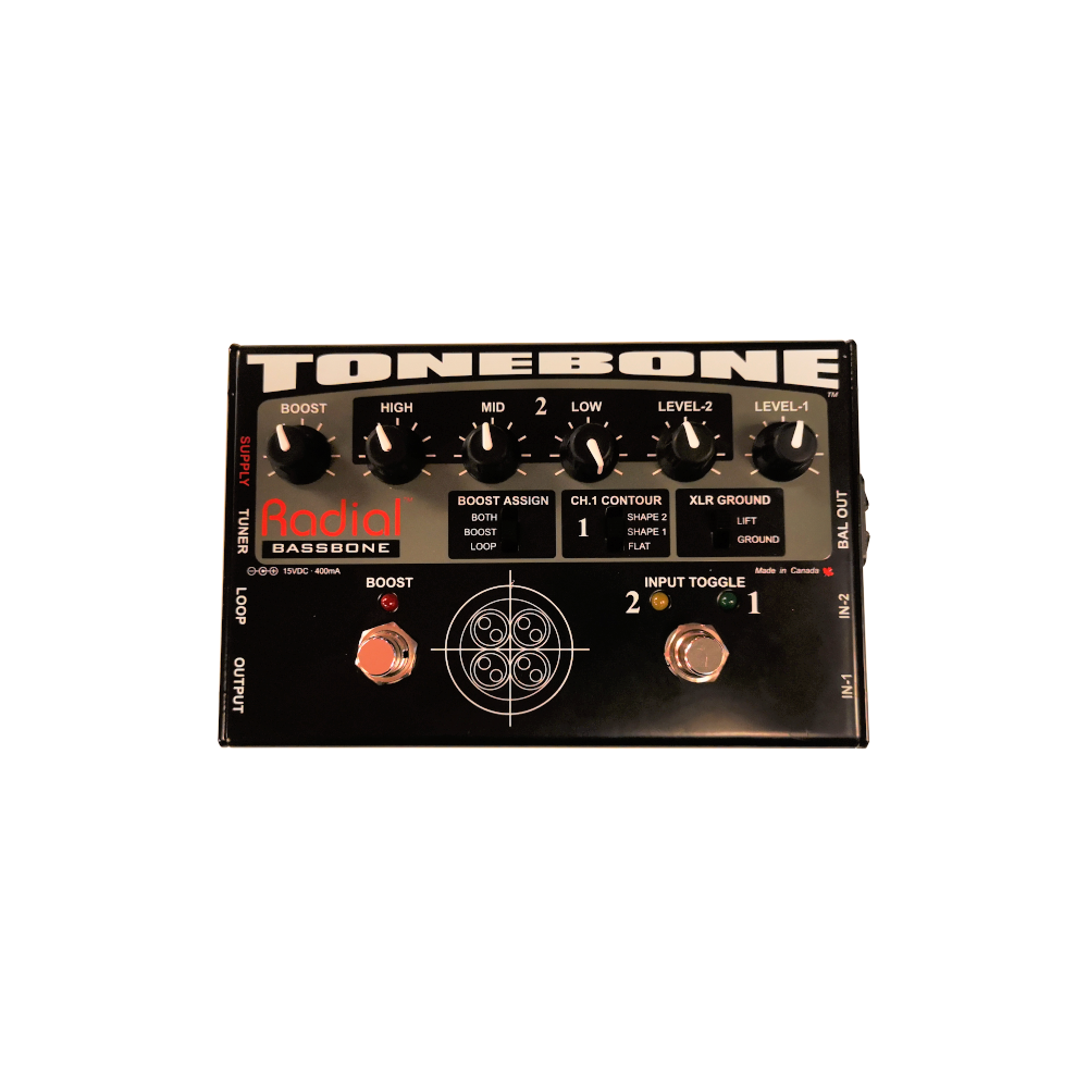 Radial Tonebone Bassbone ベースプリアンプ Radial Tonebone Bass-Bone Instrument Switcher | Lauzon Music