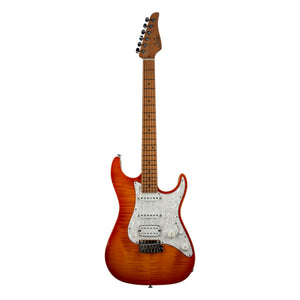 Suhr Standard Plus, Trans Honey Amber Burst, Roasted Maple fingerboard