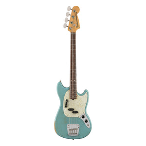 Fender JMJ Road Worn Mustang Bass, Faded Daphne Blue