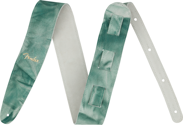 Fender Tie Dye Leather 2" Strap Sage Green