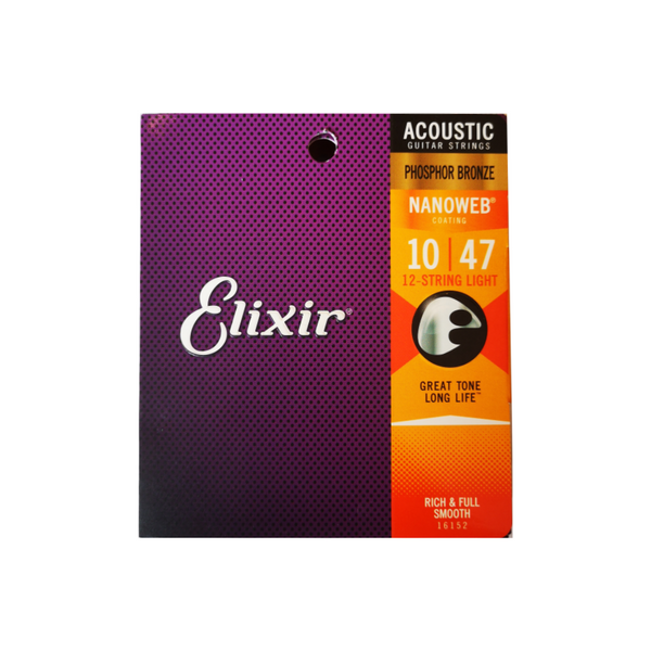 Elixir Acoustic Phosphor Bronze Nanoweb 12 String Light