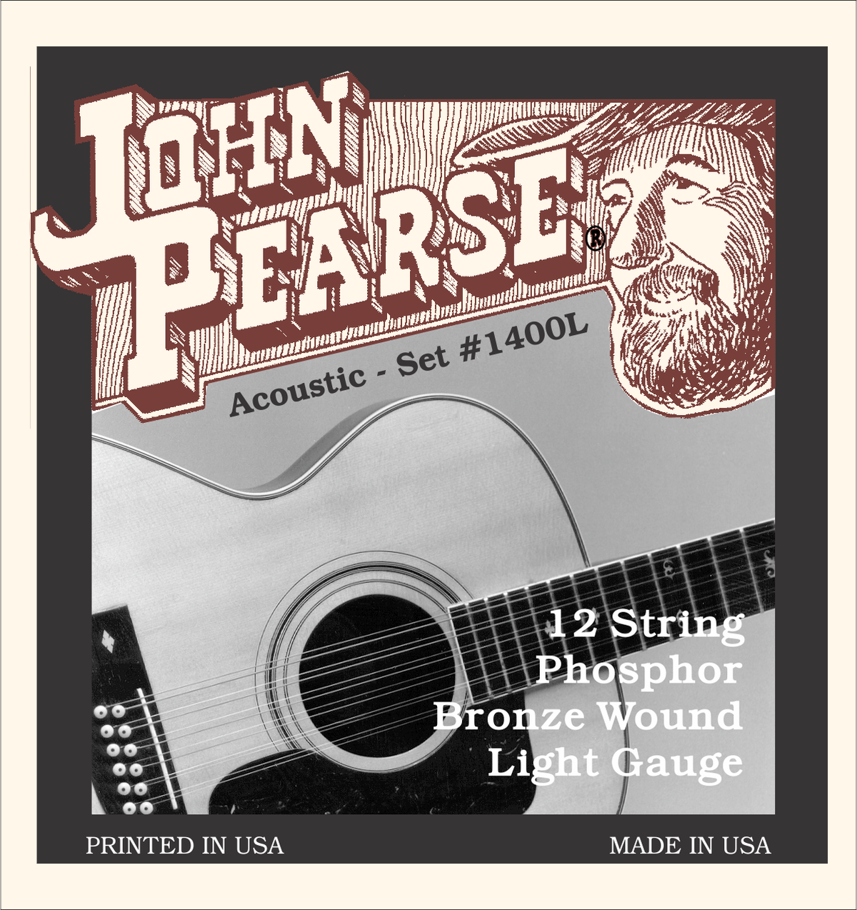 John Pearse 1400L Phosphor Bronze 12 String Set