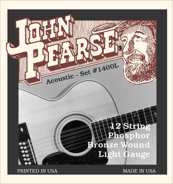 John Pearse 1400L Phosphor Bronze 12 String Set