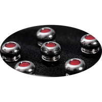 Martin Liquidmetal Bridge Pin Set, Red Dot Chrome
