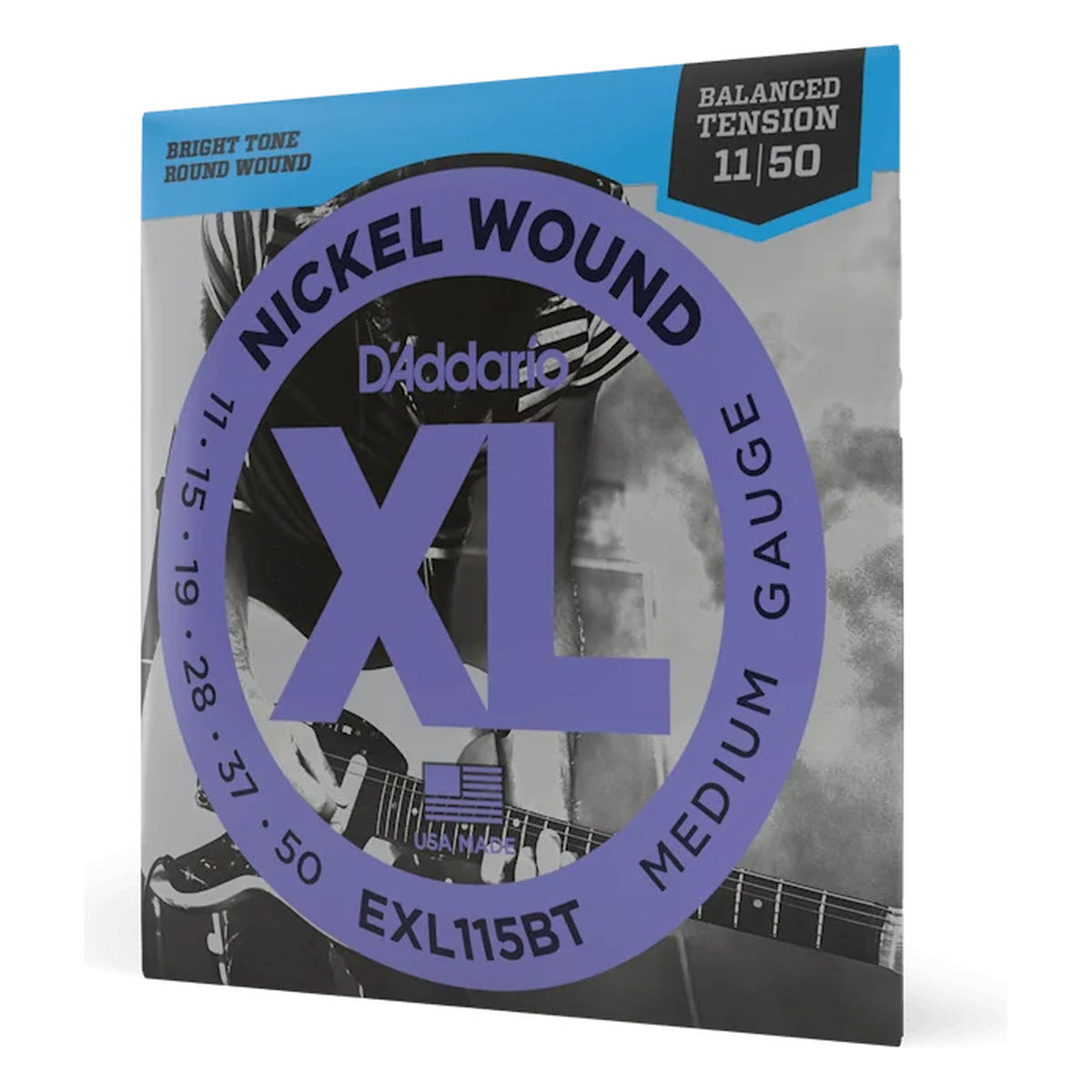D'Addario EXL115BT XL Nickel Wound Electric Guitar Strings, Balanced Tension Medium 11-50