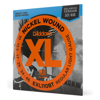 D'Addario EXL110BT XL Nickel Wound Electric Guitar Strings, Balanced Tension Regular Light 10-46