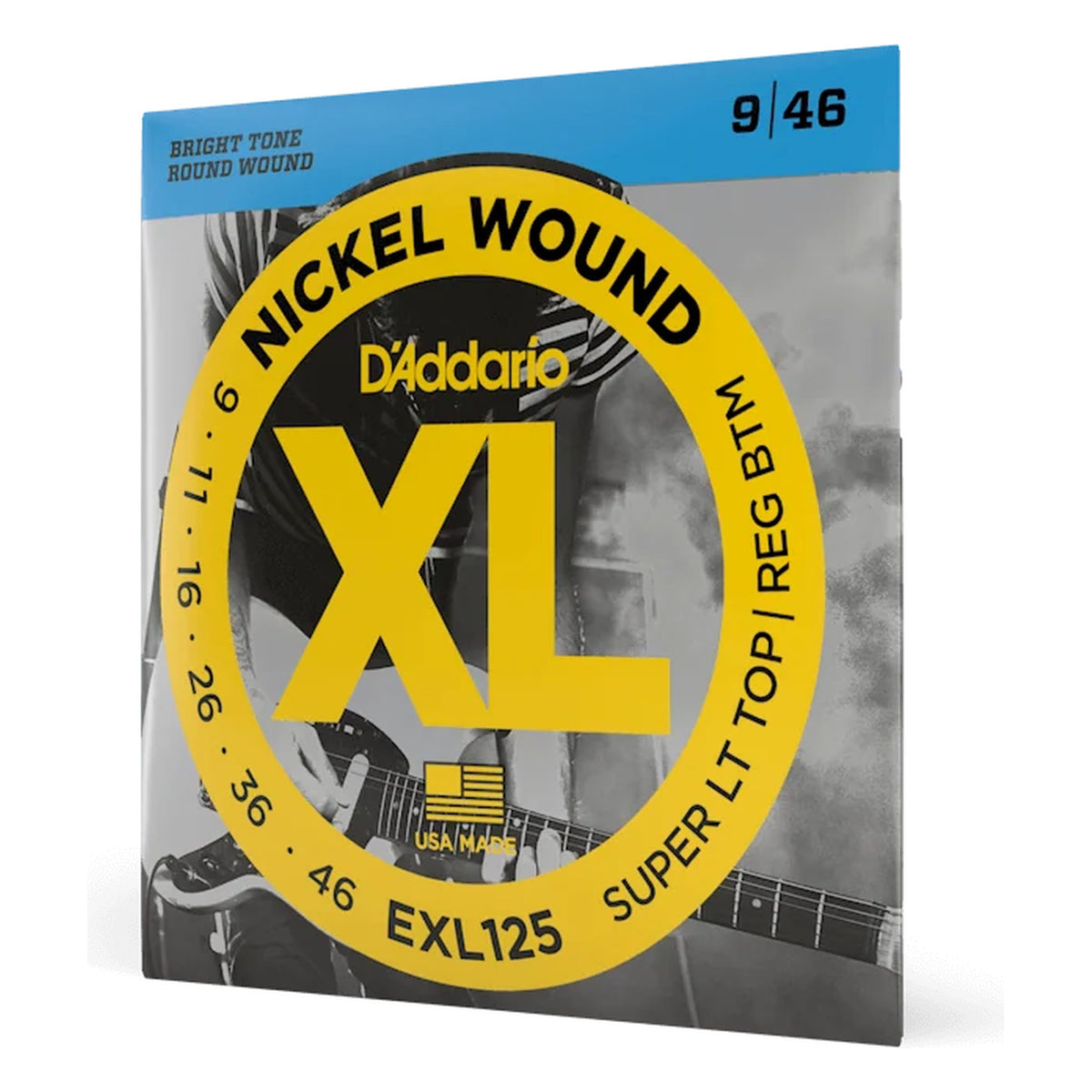 D'Addario EXL125 XL Electric Guitar Strings, Super Light Top/Regular Bottom