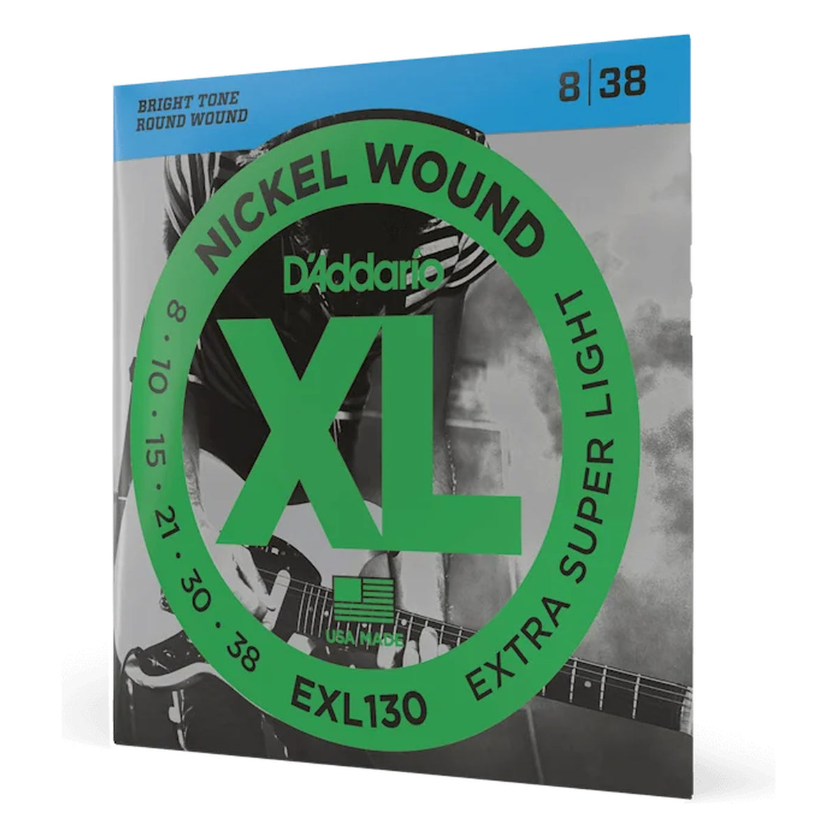 D'Addario EXL130 XL Nickel Wound Electric Guitar Strings, Extra Super Light 8-38