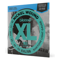 D'Addario EXL158 XL Nickel Wound Baritone Guitar Strings, Light 13-62