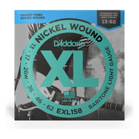 D'Addario EXL158 XL Nickel Wound Baritone Guitar Strings, Light 13-62