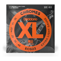 D'Addario ECG23 XL Chromes Flatwound Electric Guitar Strings, Extra Light 10-48