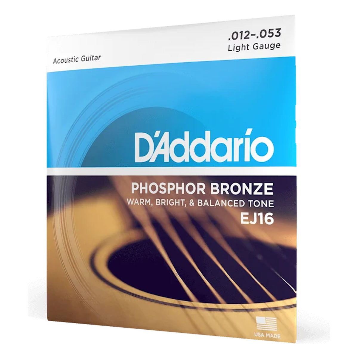 D'Addario EJ16 Phosphor Bronze Acoustic Guitar Strings, Light