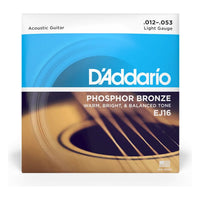 D'Addario EJ16 Phosphor Bronze Acoustic Guitar Strings, Light