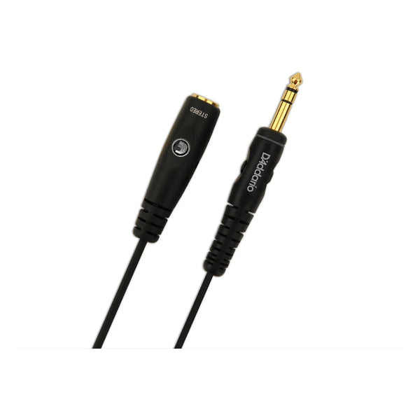 D'Addario PW-EXT-HD-10 Headphone Extension Cable, 1/4" Female to 1/4" Male, 10'