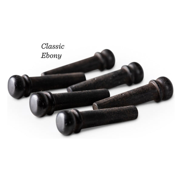 Taylor Classic Ebony Bridge Pins (Set of 6)