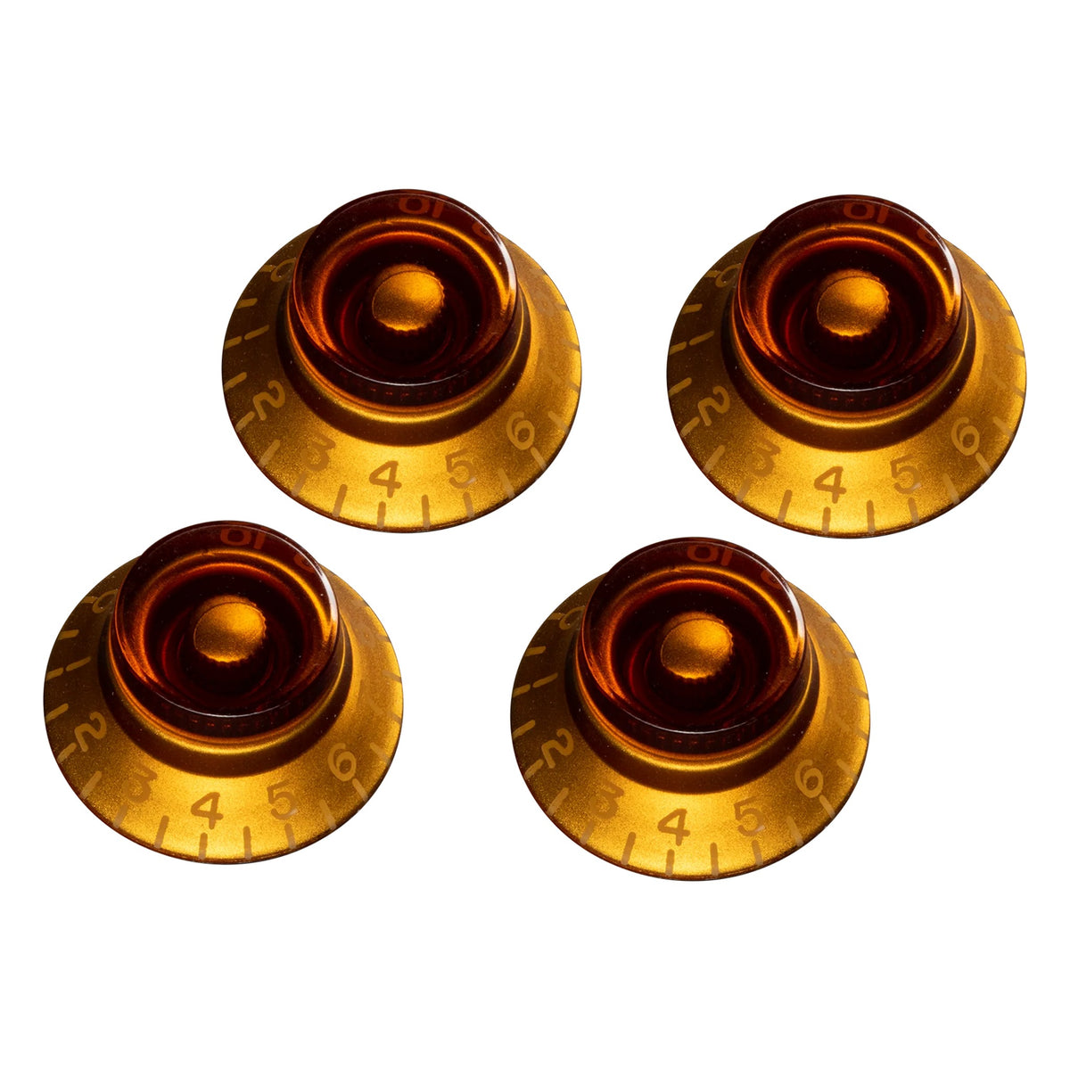 Gibson Top Hat Knobs, Vintage Amber (4-Pack)