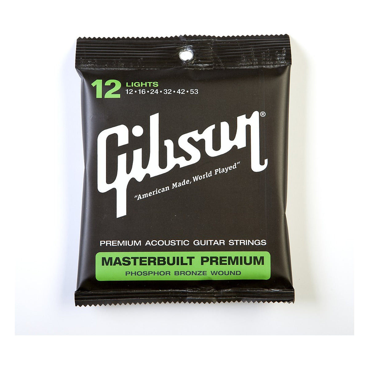Gibson Masterbuilt Premium Phosphor Bronze Acoustic Guitar Strings, Lights 12-53