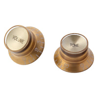 Gibson Top Hat Knobs, Gold with Gold Inserts (4-Pack)