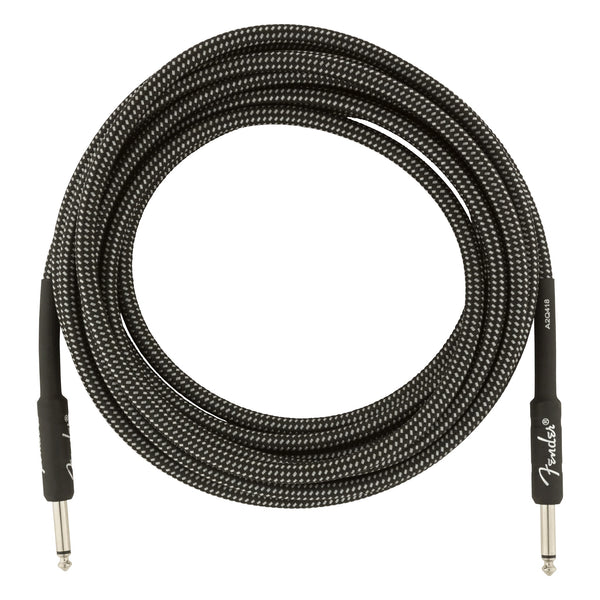Fender Professional Series Tweed Instrument Cable, 15', Gray Tweed