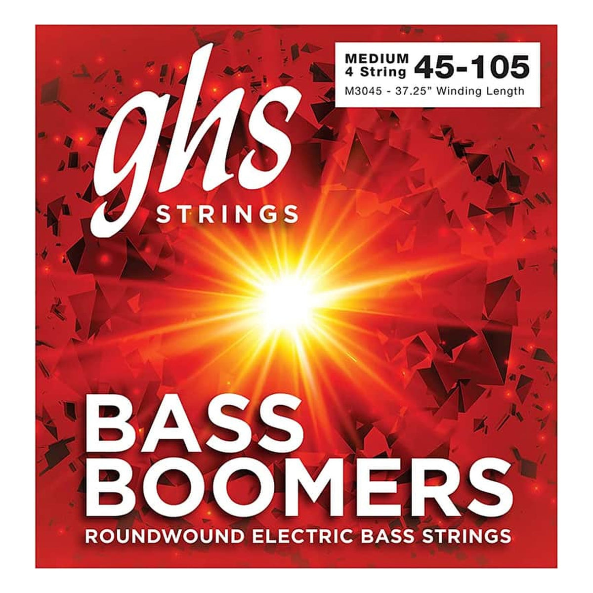 GHS M3045 Bass Boomers Long Scale Bass Strings, Medium 45-105