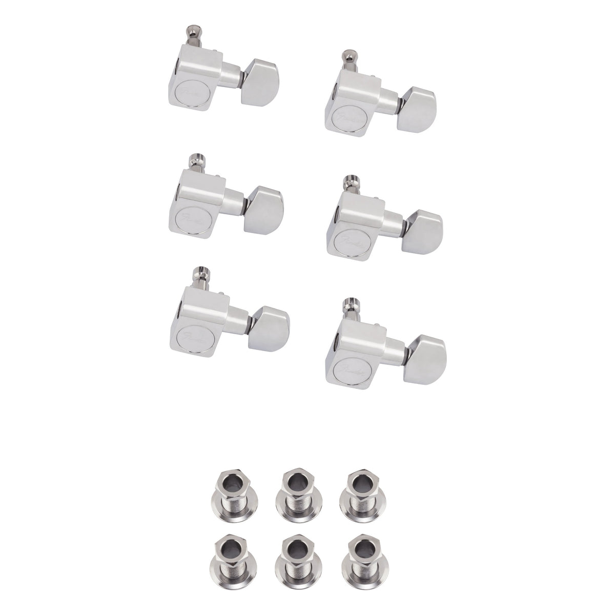 Fender American Standard Stratocaster/Telecaster Tuning Machines, Chrome (Set of 6)