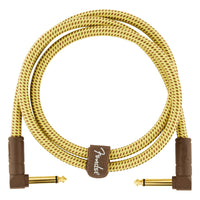Fender Deluxe Series Instrument Cable, 3', Angle/Angle, Tweed
