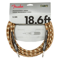 Fender Professional Series Camo Instrument Cable, 18.6', Desert Camo