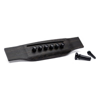 Martin Bridge Pins and End Pin, Polished Black (18APP18)