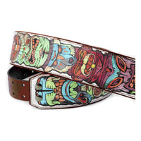 RightOn! Mojo Tiki White Guitar Strap