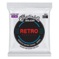 Martin MM11 Retro Monel Acoustic Guitar Strings, Custom Light 11-52
