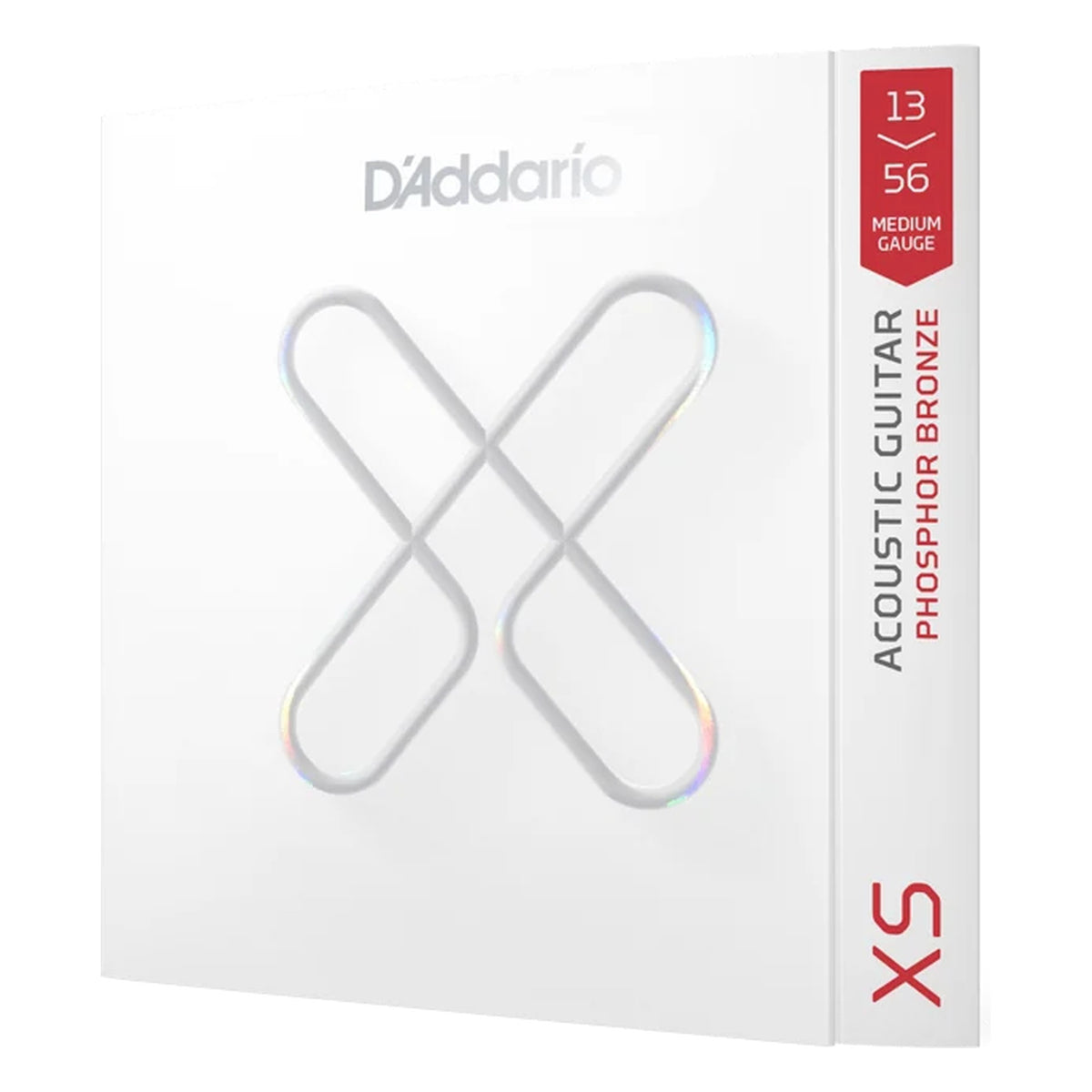 D'Addario XSAPB1356 XS Phosphor Bronze Coated Acoustic Guitar Strings, Medium 13-56